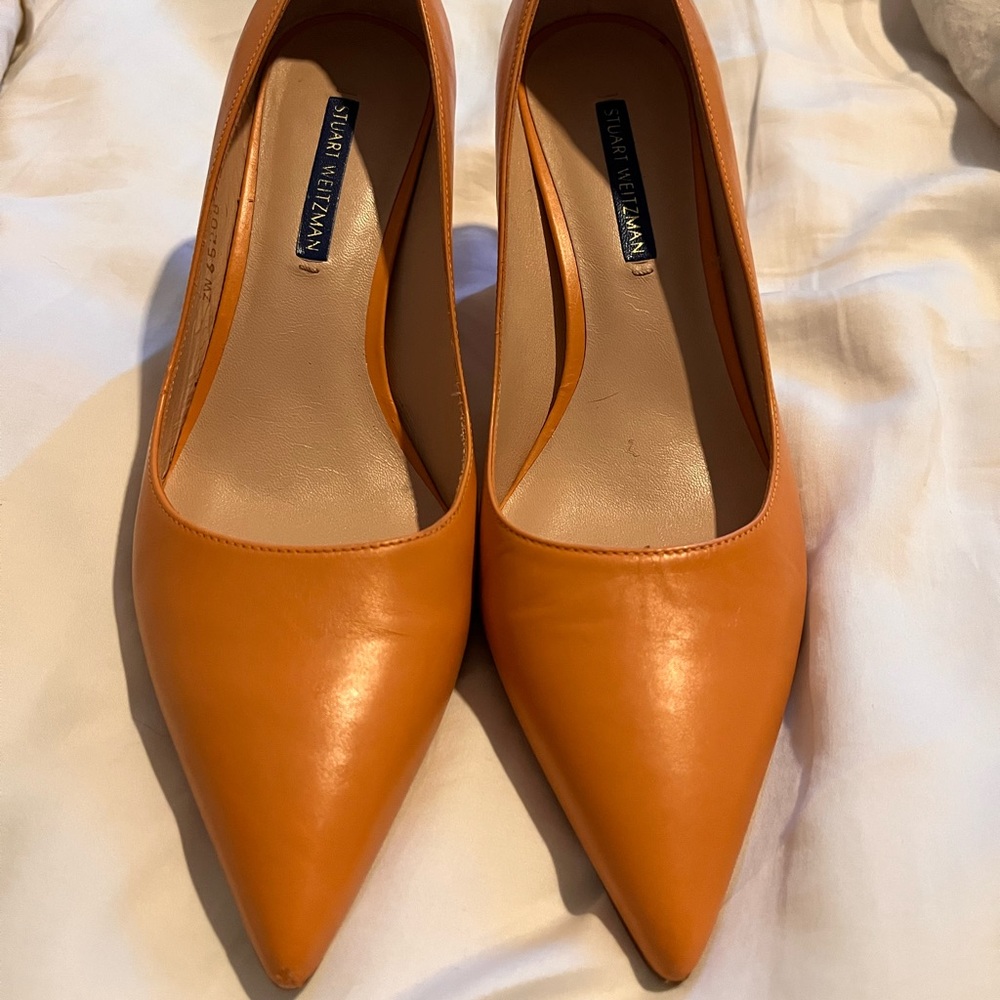 Orange 7.5 Stuart Weitzman Shoes